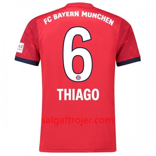 FC Bayern München Fodboldtrøjer Thiago 6 Hjemmebanesæt 2018/19 Kort ærmer FC Bayern München Fodboldtrøjer Thiago 6 Hjemmebanesæt 2018/19 Kort ærmer